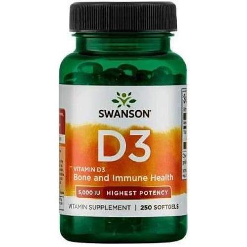 Vitamin D-3, 5000 IU - 250 softgels