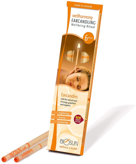 BIOSUN Wellharmony Earcandles- Orange/Grapefruit/Tangerine, 3 X Pairs