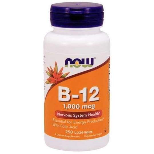 Vitamin B-12 with Folic Acid, 1000mcg - 250 lozenges