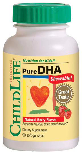 ChildLife Essentials Pure DHA- Berry Flavour, 90 Soft Gels