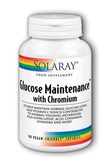 Solaray Glucose Maintenance with Chromium, 90 Capsules