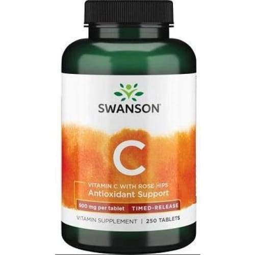Vitamin C with Rose Hips - Timed-Release, 500mg - 250 tablets