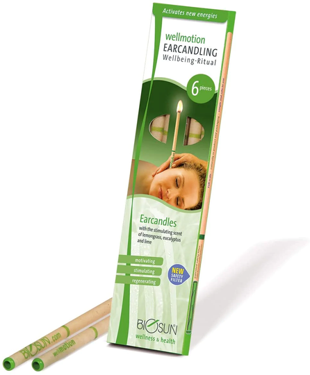 BIOSUN Wellmotion Earcandles- Lemongrass/Eucalyptus/Lime, 3 X Pairs