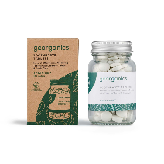 Georganics Toothpaste Tablets -Spearmint, 120 Tablets