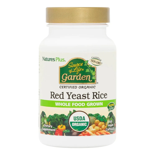 Natures Plus Source of Life Garden Organic Red Yeast Rice, 60 Capsules