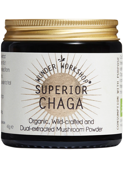 Wunder Workshop Superior Chaga Wild Crafted & Dual Extracted Mushroom Powder 40g