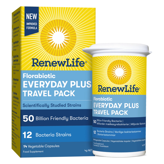 Renew Life Florabiotic Everyday Plus Travel Pack 50 Billion, 14 Capsules
