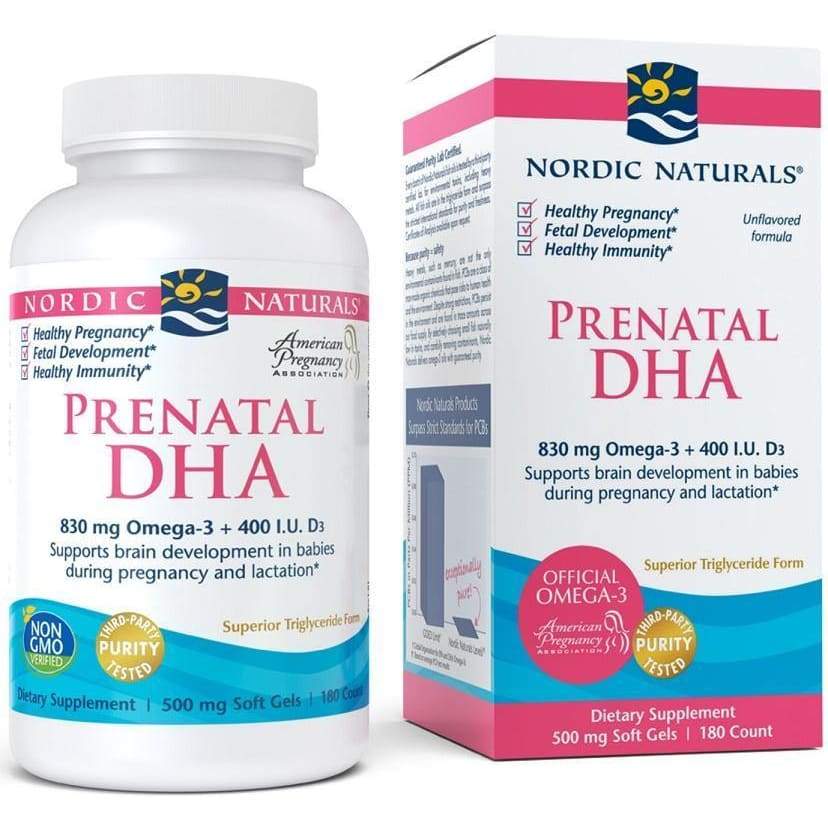 Prenatal DHA, 830mg Unflavored - 180 softgels