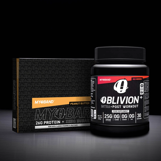 Oblivion Plus & MYOBARs ( Bars and Juice), Red Berries / Peanut Butter