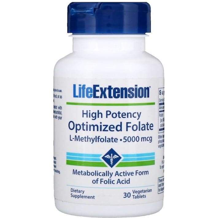 High Potency Optimized Folate, 5000mcg - 30 vegetarian tabs