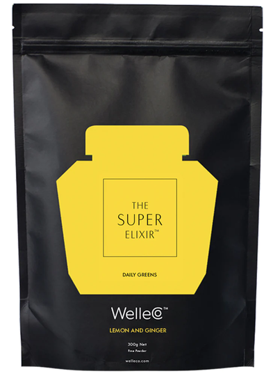 WelleCo The Super Elixir Greens Lemon & Ginger Refill 300g