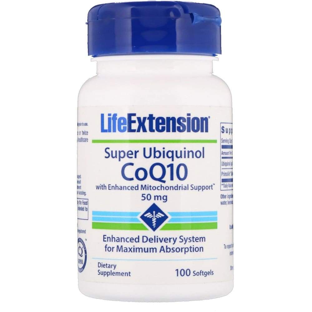 Super Ubiquinol CoQ10 with Enhanced Mitochondrial Support, 50mg - 100 softgels