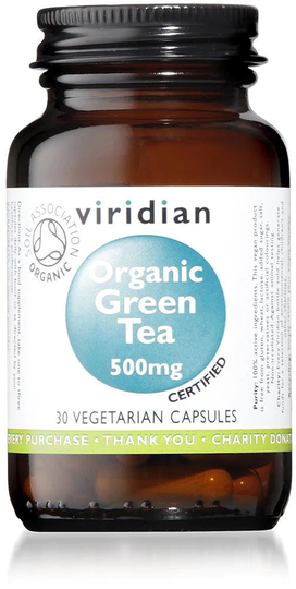 Viridian Organic Green Tea Leaf, 500mg, 30 VCapsules