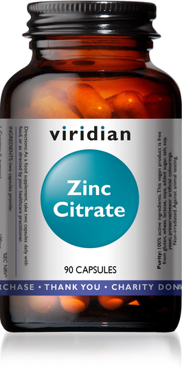 Viridian Zinc Citrate 15mg, 90caps