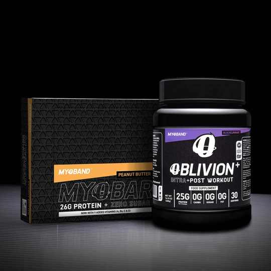 Oblivion Plus & MYOBARs ( Bars and Juice), Blackcurrant / Peanut Butter