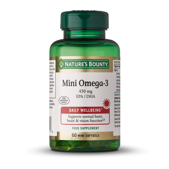 Natures Bounty Mini Omega 3- 450mg, 60 Softgels