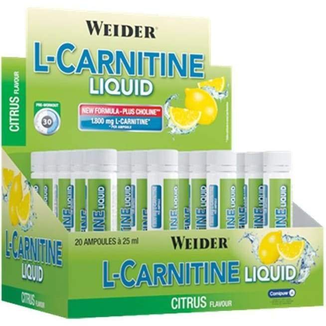 L-Carnitine Liquid, Peach - 20 x 25 ml.