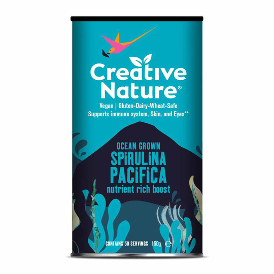 Creative Nature Raw Super Greens Spirulina Powder, 150gr