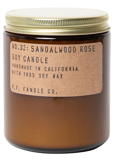 P.F. Candle Co. No. 32 Sandalwood Rose Standard Soy Jar Candle 204g