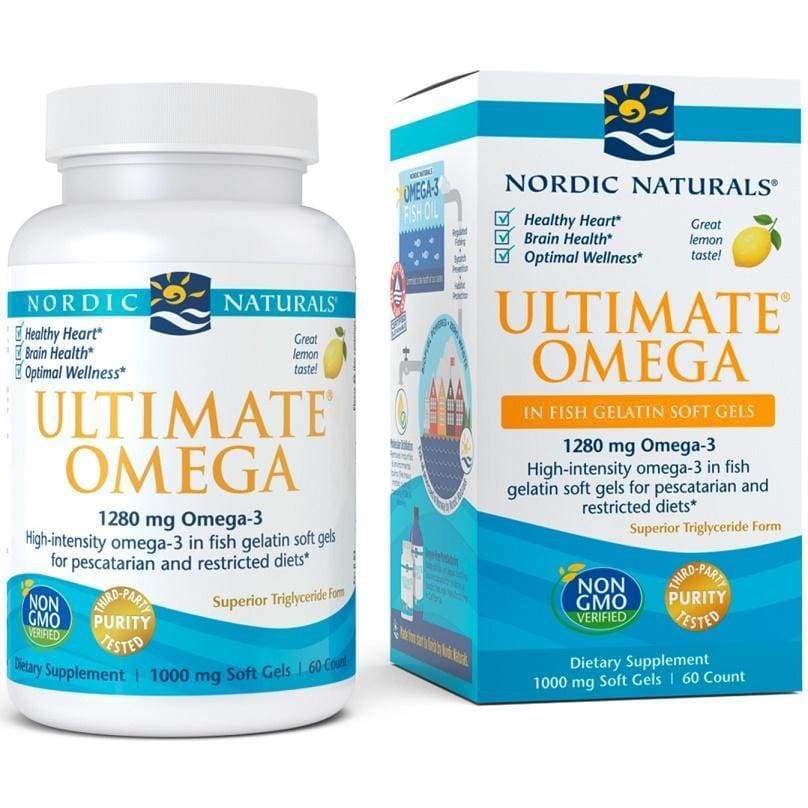 Ultimate Omega, 1280mg Lemon - 60 fish gelatin softgels
