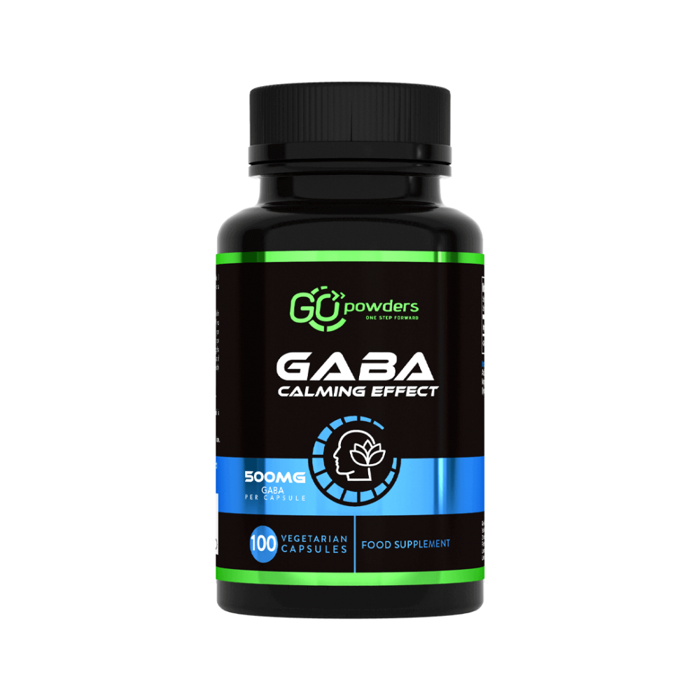 Go Powders Gaba Calming Effect 500 mg. 100 Capsules