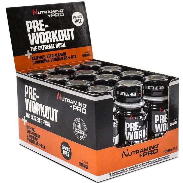 Pre Workout Shot, Orange - 12 x 60 ml.
