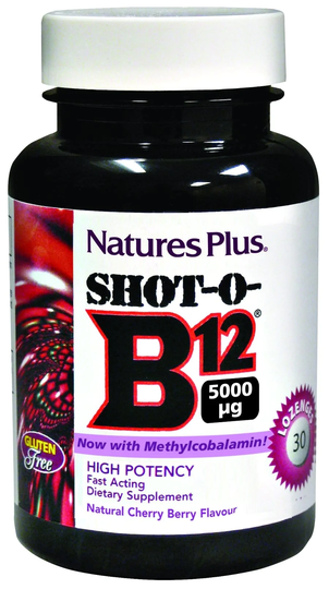 Nature's Plus Shot-O-B12 Lozenges, 5000mcg, 30Loz