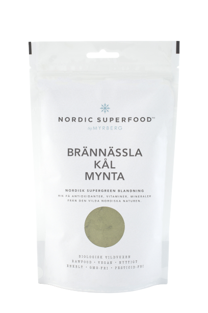 Nordic Superfood - Super Powder Green - Willd Nettle, Organic Greenkale, Peppermint 80 g