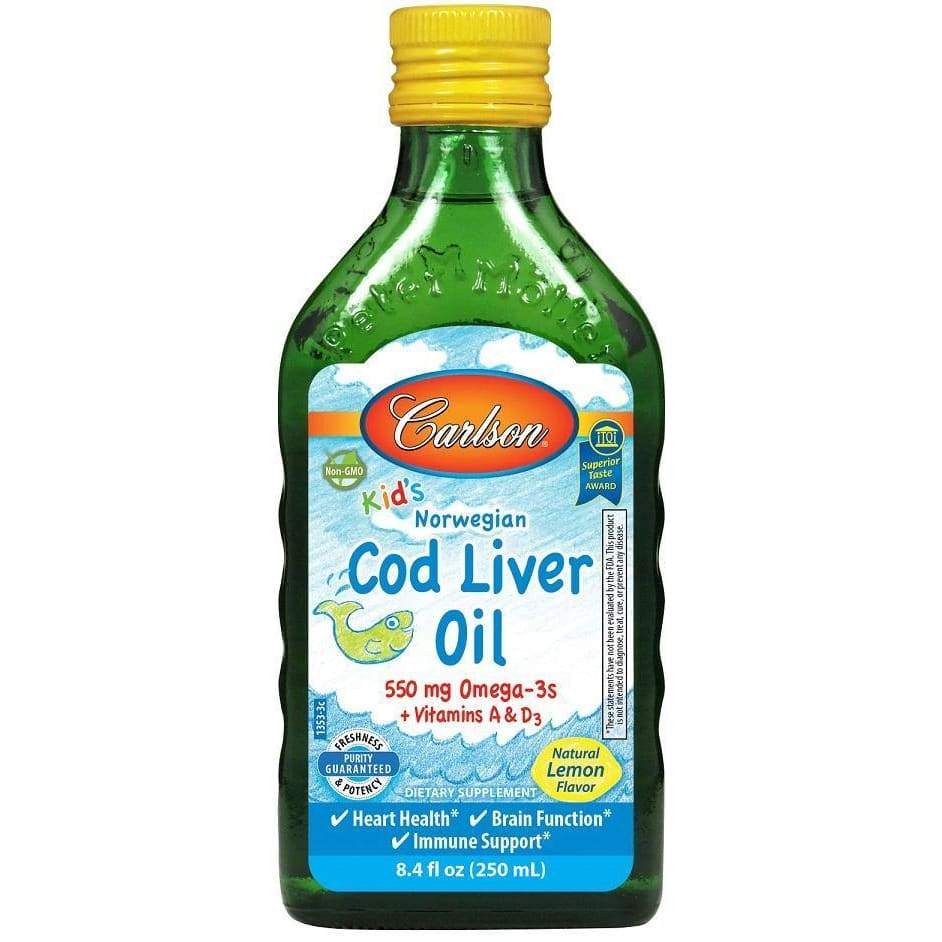 Kid's Cod Liver Oil, 550mg Natural Lemon - 250 ml.