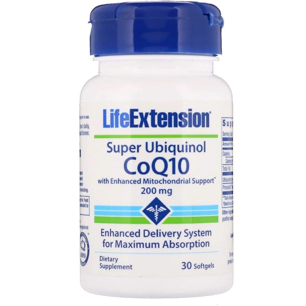 Super Ubiquinol CoQ10 with Enhanced Mitochondrial Support, 200mg - 30 softgels