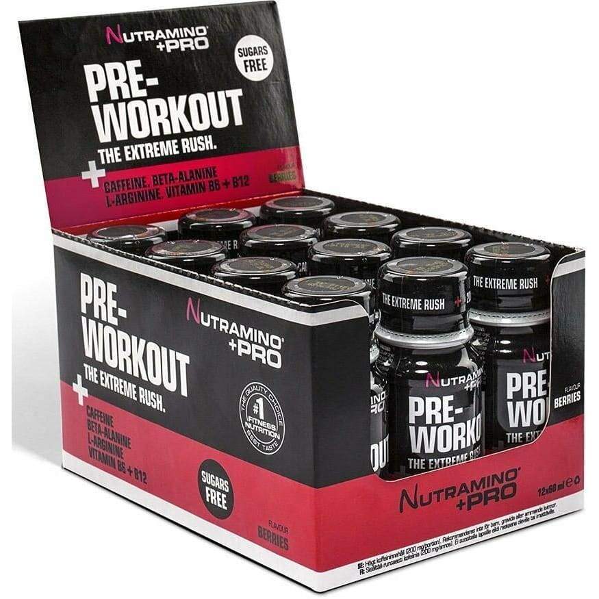 Pre Workout Shot, Berries - 12 x 60 ml.
