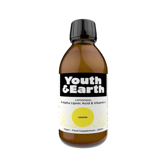 Youth & Earth Liposomal R-Alpha Lipoic Acid & Vitamin C , Lemon 250ml