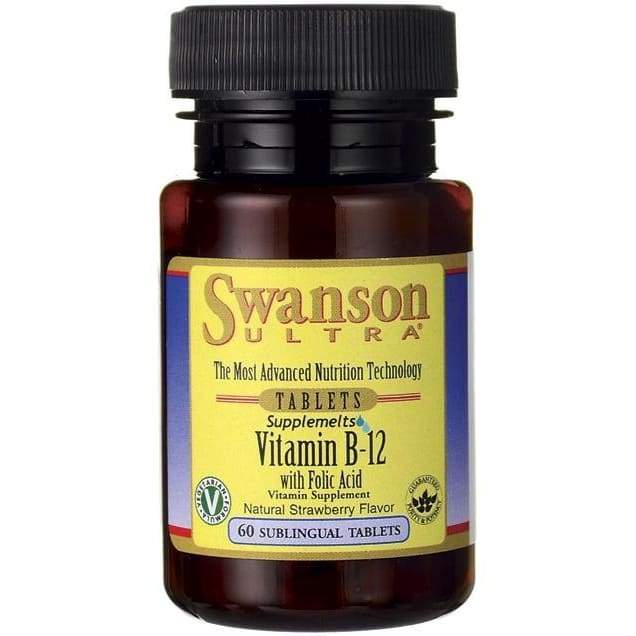 Vitamin B-12 with Folic Acid, 1000mcg Sublingual - 60 sublingual tabs