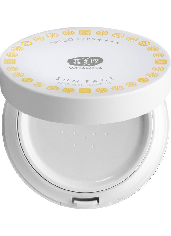 Whamisa Organic Flowers Sun Pact SPF50 Natural Tone Up