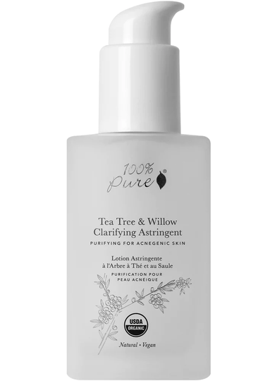 100% Pure Tea Tree & Willow Clarifying Astringent 118ml