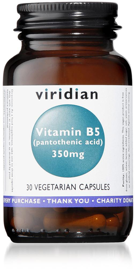 Viridian Vitamin B5, 350mg, 30 VCapsules