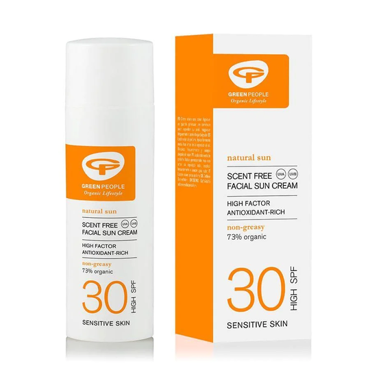 Green People Scent Free Facial Sun Cream SPF30, 50ml