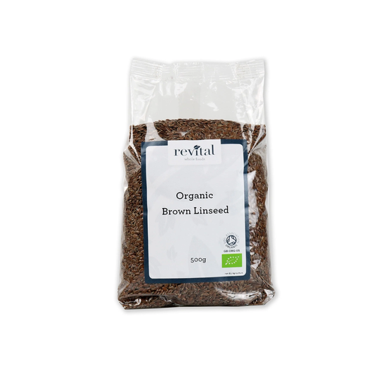Revital Whole Foods Organic Brown Linseed, 500gr