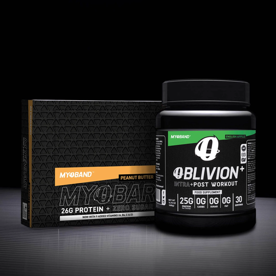 Oblivion Plus & MYOBARs ( Bars and Juice), English Apple / Peanut Butter