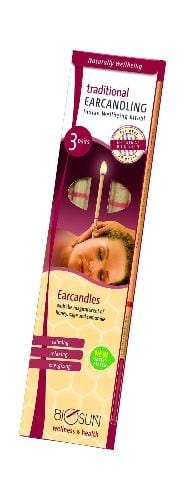 BIOSUN Traditional Earcandles- Honey/Sage/Camomile, 3X Pairs