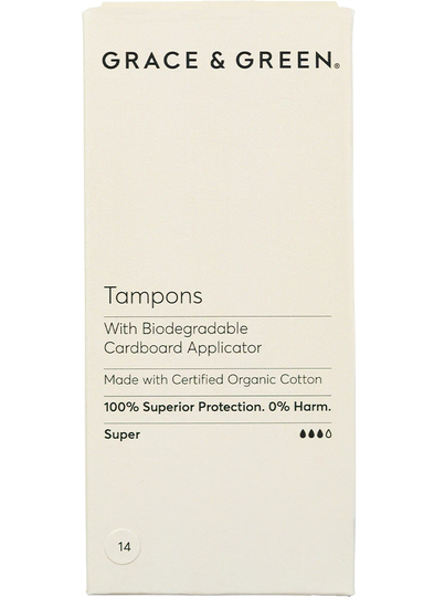 Grace & Green Applicator Tampons Super 16 units