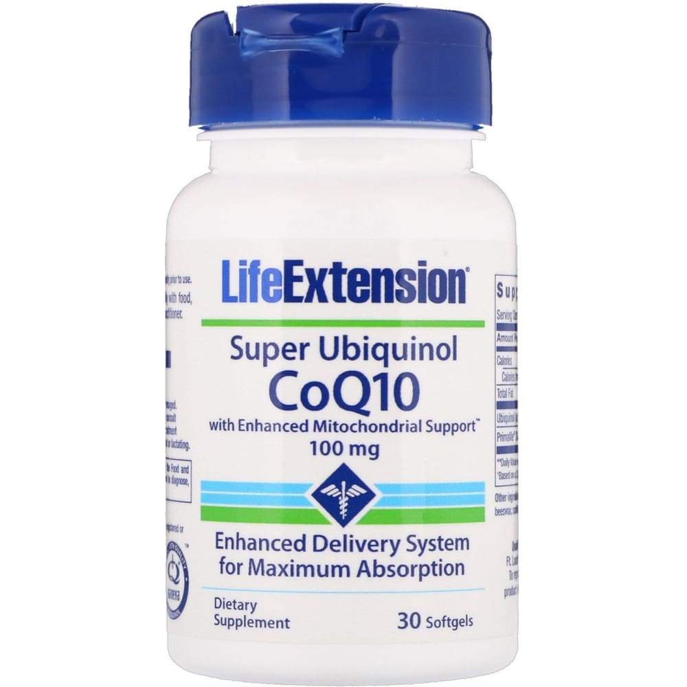 Super Ubiquinol CoQ10 with Enhanced Mitochondrial Support, 100mg - 30 softgels
