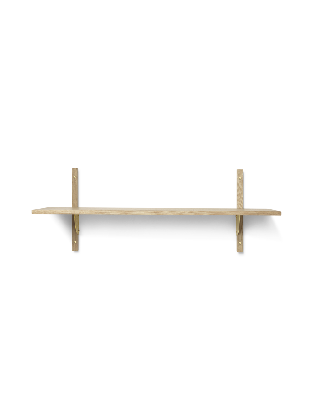 Ferm Living - Sector Shelf L/S - Natural Oak/Brass (1103432852)