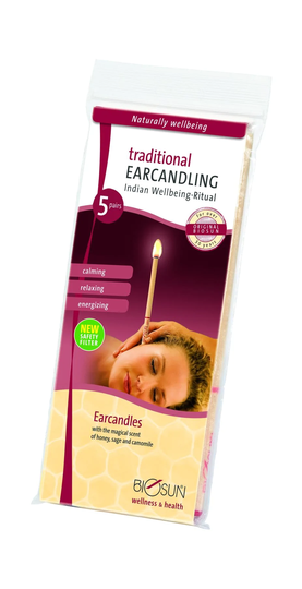 BIOSUN Traditional Earcandles- Honey/Sage/Camomile, 5 XPairs