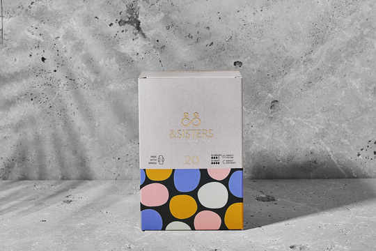 &Sisters Pads With Wings Plastic Free, Mixed 20 Pack