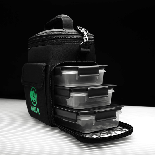 Performa Black Meal Prep Bag The Hulk (3 Containers Included)