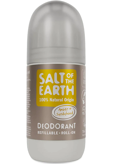 Salt of the Earth Amber & Sandalwood Refillable Roll On Deodorant 75ml