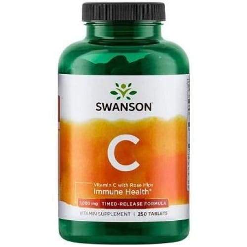 Vitamin C with Rose Hips Extract - Timed-Release, 1000mg - 250 tablets