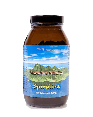 MicrOrganics Hawaiian Pacifica Spirulina 500mg, 500 Tablets