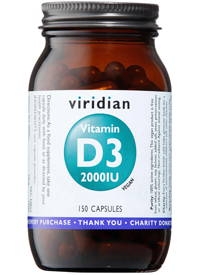 Viridian Vitamin D3 2000IU 150 caps